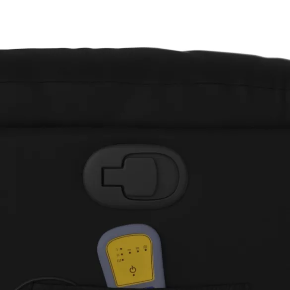 fekete műbőr dönthető masszázsfotel