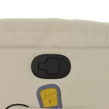 krémszínű műbőr dönthető masszázsfotel