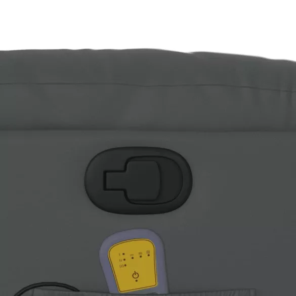 szürke műbőr dönthető masszázsfotel