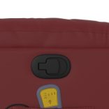 bordó műbőr dönthető masszázsfotel