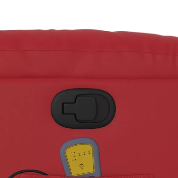 piros műbőr dönthető masszázsfotel