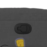 sötétszürke szövet dönthető masszázsfotel