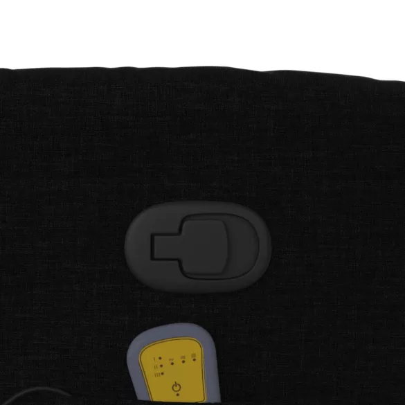 fekete szövet dönthető masszázsfotel