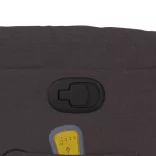 sötétbarna szövet dönthető masszázsfotel