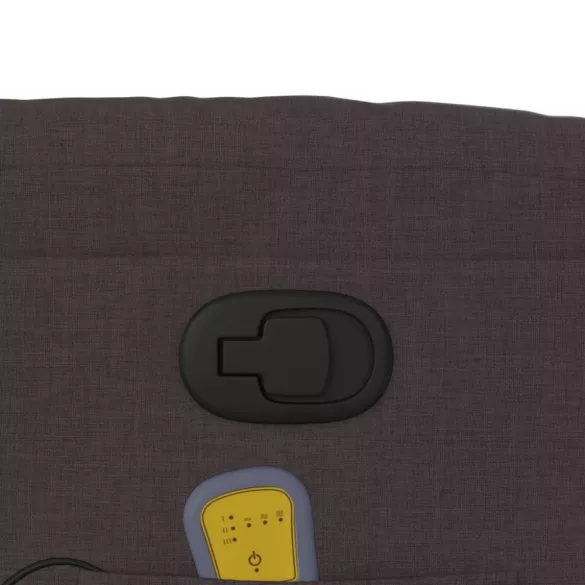 sötétbarna szövet dönthető masszázsfotel