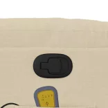 krémszínű szövet dönthető masszázsfotel