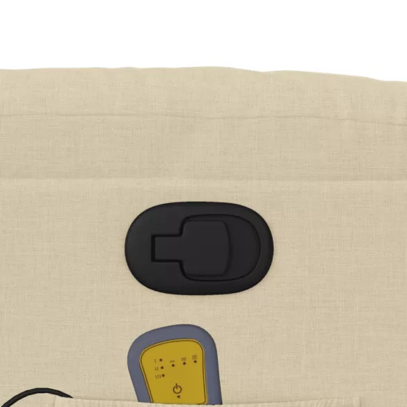 krémszínű szövet dönthető masszázsfotel