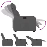 sötétszürke szövet dönthető fotel