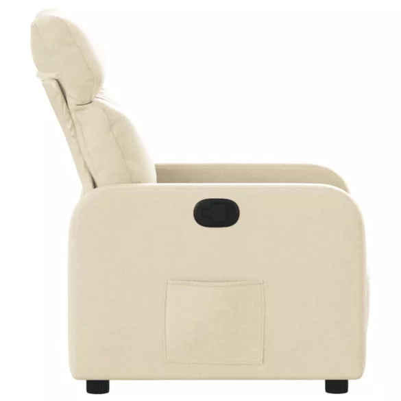 krémszínű szövet dönthető fotel