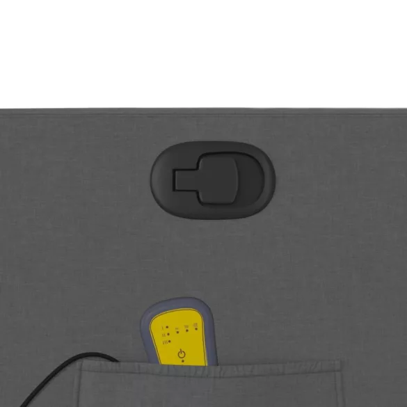 sötétszürke szövet dönthető masszázsfotel