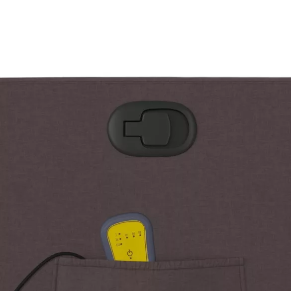 sötétbarna szövet dönthető masszázsfotel