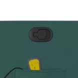 sötétzöld szövet dönthető masszázsfotel