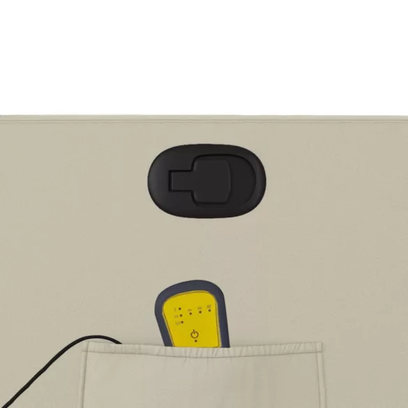 krémszínű műbőr dönthető masszázsfotel