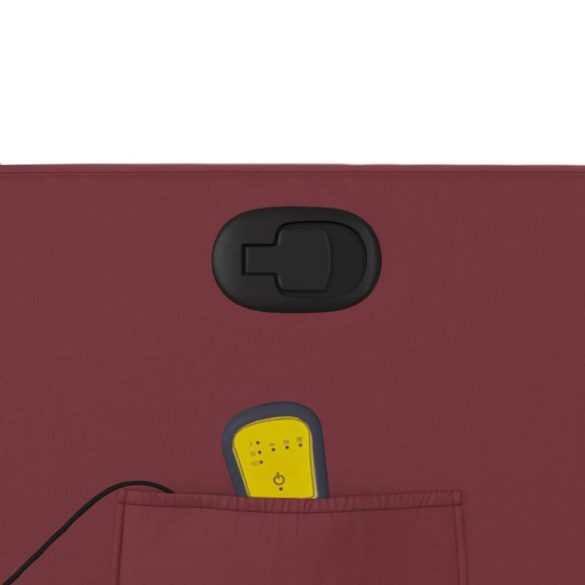 bordó műbőr dönthető masszázsfotel