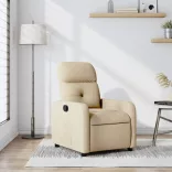 krémszínű szövet dönthető fotel