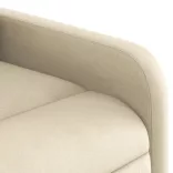krémszínű szövet dönthető masszázsfotel