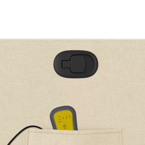 krémszínű szövet dönthető masszázsfotel