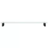 fekete edzett üveg és fém monitorállvány 100 x 20 x 8 cm