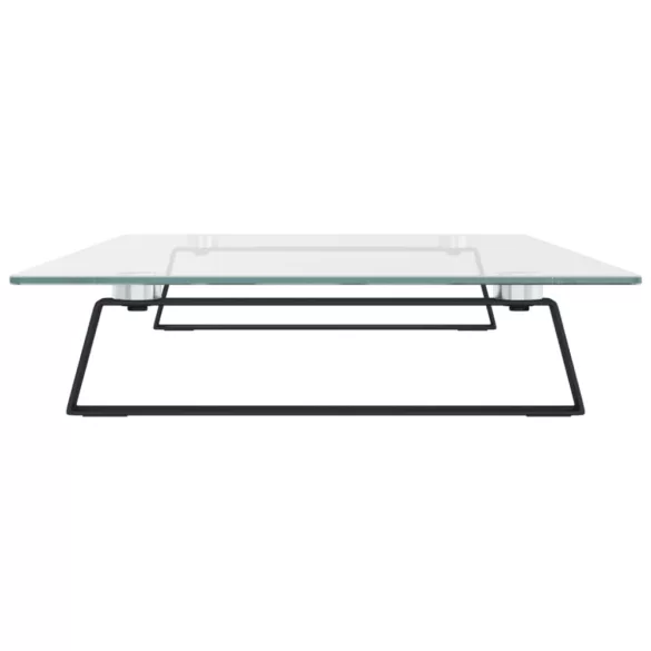 fekete edzett üveg és fém monitorállvány 80 x 35 x 8 cm