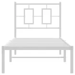 fehér fém ágykeret matrac nélkül fejtámlával 180 x 200 cm