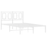 fehér fém ágykeret fejtámlával 120x190 cm