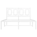 fehér fém ágykeret fejtámlával 120x190 cm
