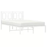 fehér fém ágykeret fejtámlával 120 x 200 cm