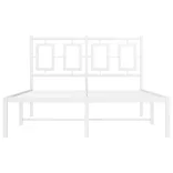 fehér fém ágykeret fejtámlával 120 x 200 cm