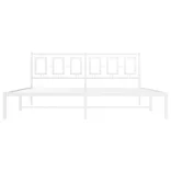 fehér fém ágykeret fejtámlával 183 x 213 cm