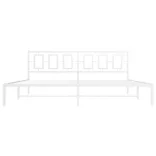 fehér fém ágykeret fejtámlával 193 x 203 cm