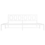 fehér fém ágykeret fejtámlával 200 x 200 cm