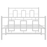 fehér fém ágykeret fej- és lábtámlával 107 x 203 cm