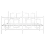 fehér fém ágykeret fej- és lábtámlával 135x190 cm