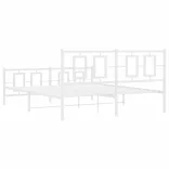 fehér fém ágykeret fej- és lábtámlával 150x200 cm