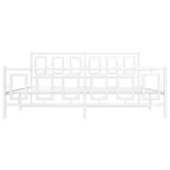 fehér fém ágykeret fej- és lábtámlával 180 x 200 cm