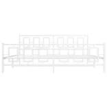fehér fém ágykeret fej- és lábtámlával 193 x 203 cm
