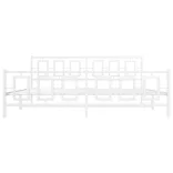 fehér fém ágykeret fej- és lábtámlával 200x200 cm