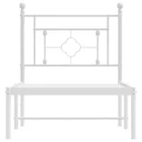 fehér fém ágykeret matrac nélkül fejtámlával 180 x 200 cm