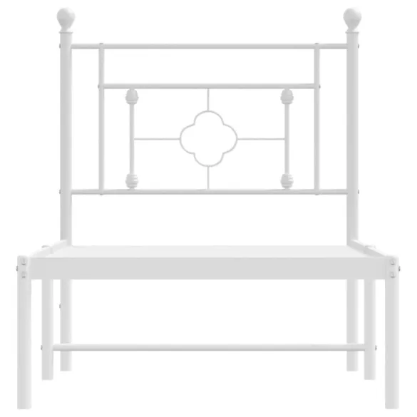 fehér fém ágykeret matrac nélkül fejtámlával 180 x 200 cm