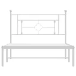 fehér fém ágykeret fejtámlával 107x203 cm