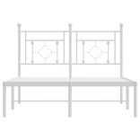 fehér fém ágykeret fejtámlával 120 x 200 cm