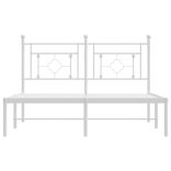 fehér fém ágykeret fejtámlával 140 x 200 cm