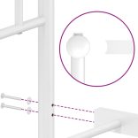 fehér fém ágykeret fejtámlával 140 x 200 cm