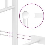 fehér fém ágykeret fejtámlával 160 x 200 cm