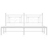 fehér fém ágykeret fejtámlával 183 x 213 cm