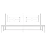 fehér fém ágykeret fejtámlával 193 x 203 cm