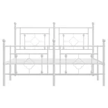 fehér fém ágykeret fej- és lábtámlával 140 x 190 cm