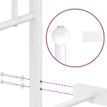 fehér fém ágykeret fej- és lábtámlával 140x200 cm