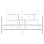 fehér fém ágykeret fej- és lábtámlával 160x200 cm