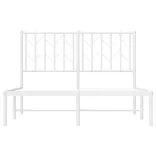 fehér fém ágykeret fejtámlával 120x190 cm